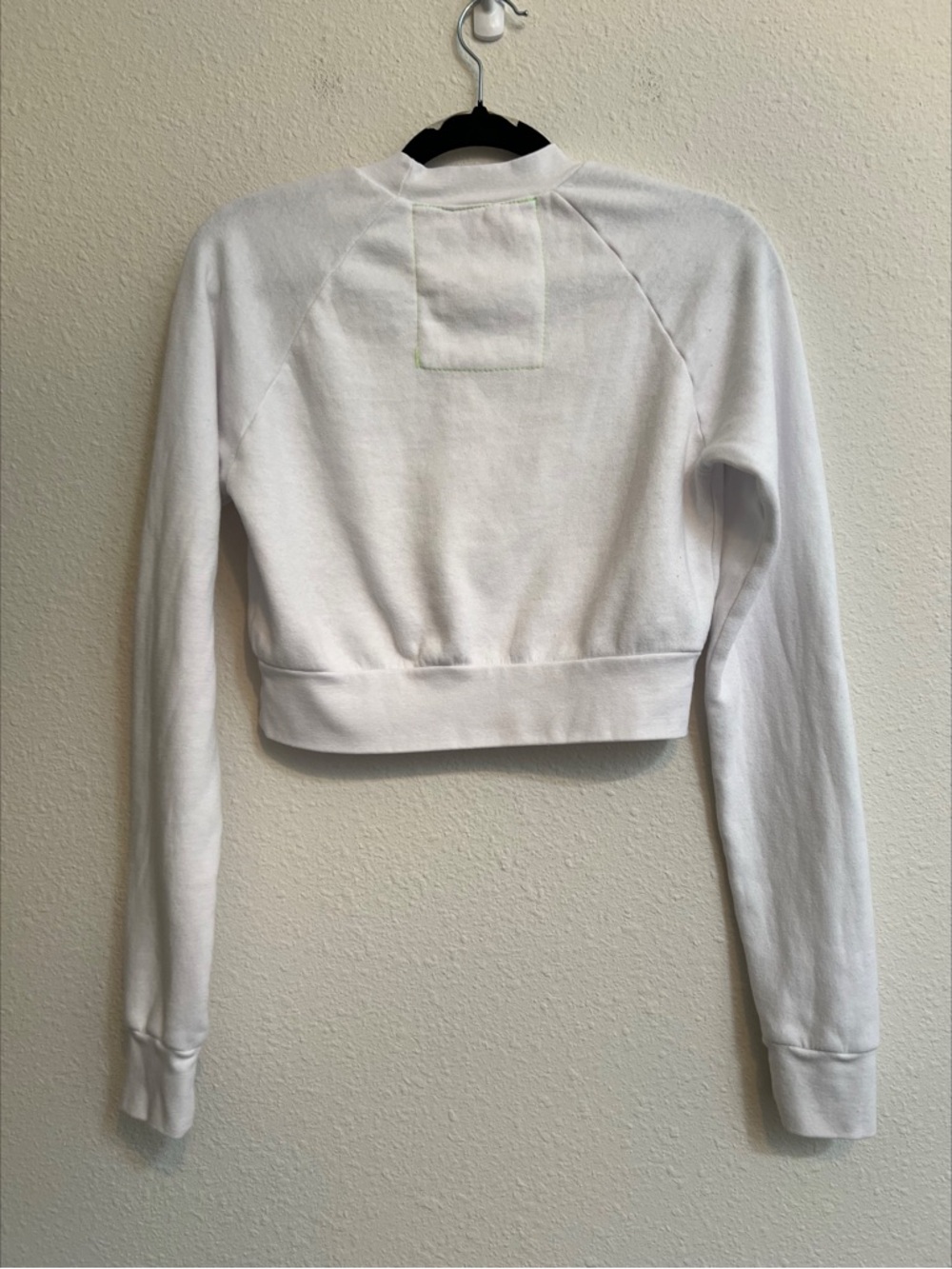 #1726 Aviator Nation Bolt Cropped Sweatshirt White XS - Picture 5 of 7